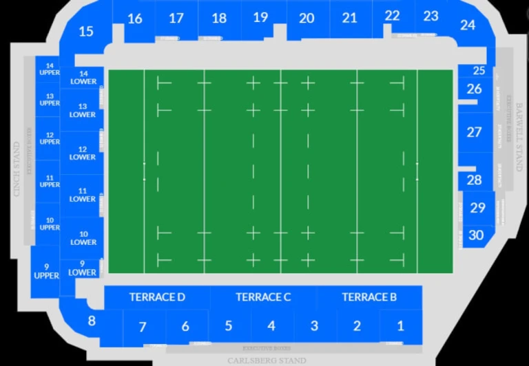 Plan tribunes DPD Stadium at Franklin's Gardens