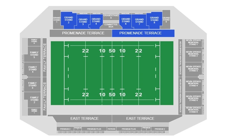 Plan tribunes Affidea Stadium